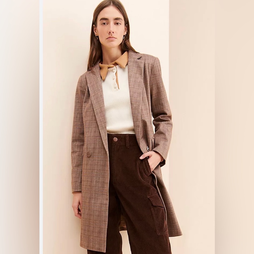 Anthropologie Frenchmauve Glen Plaid Jacket (XS)